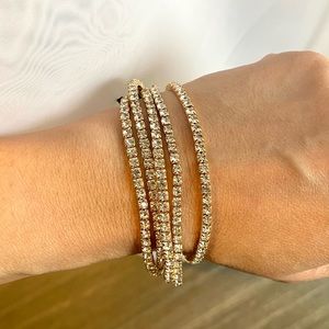 JCrew Rhinestone Bracelets, Set of 5, Brand New!